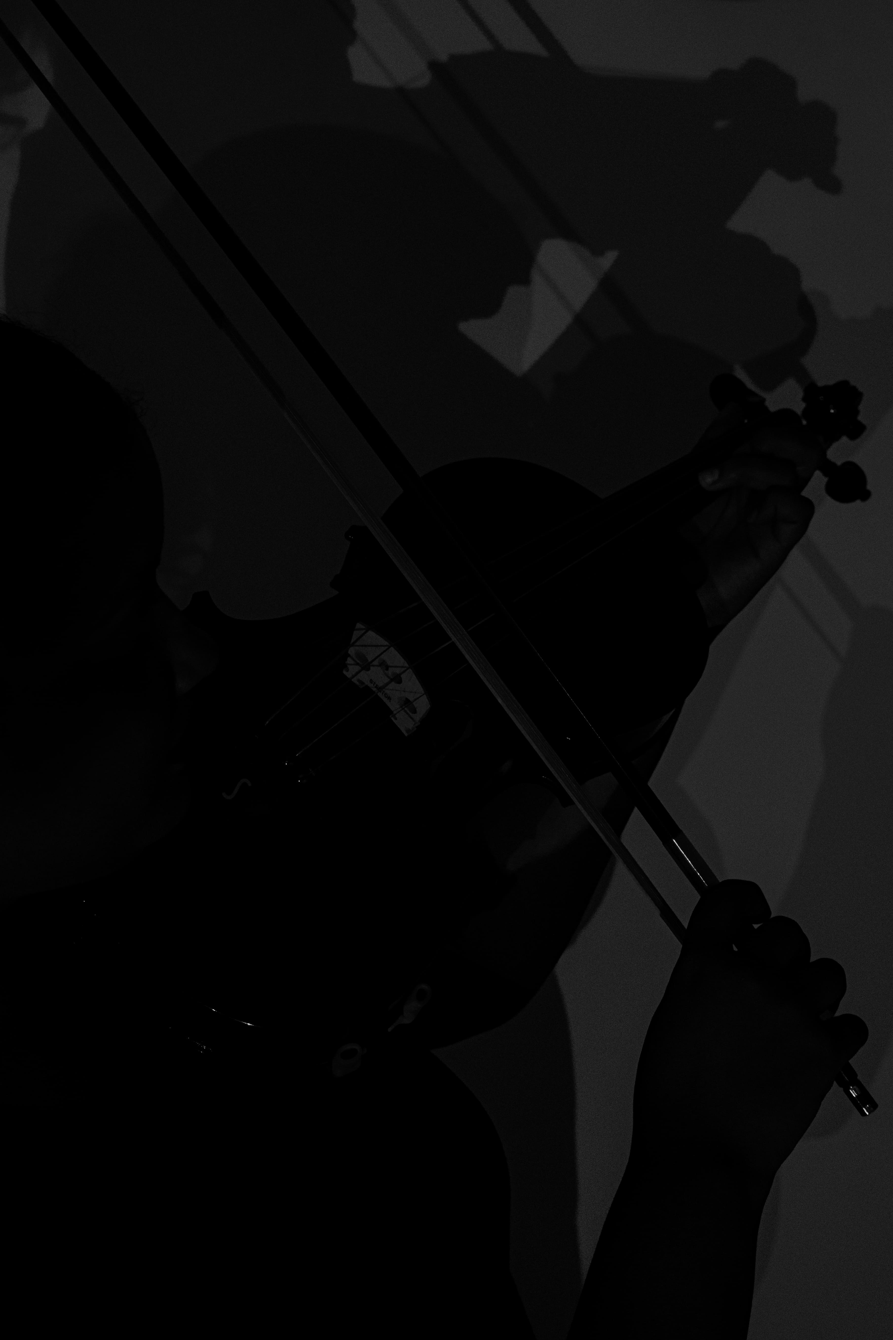 Sombras com a viola de arco